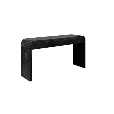 Bureau d'entrée 59 po noir antique, conception avec tiroirs cachés, bois massif +, facile à assembler pour la salle à manger, le couloir et l'assemblage des poignées de salon