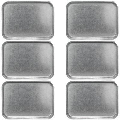 10 Strawberry Street Moab Stainless Steel Coupe Dinnerware, 10" X 14" Rectangular Plate