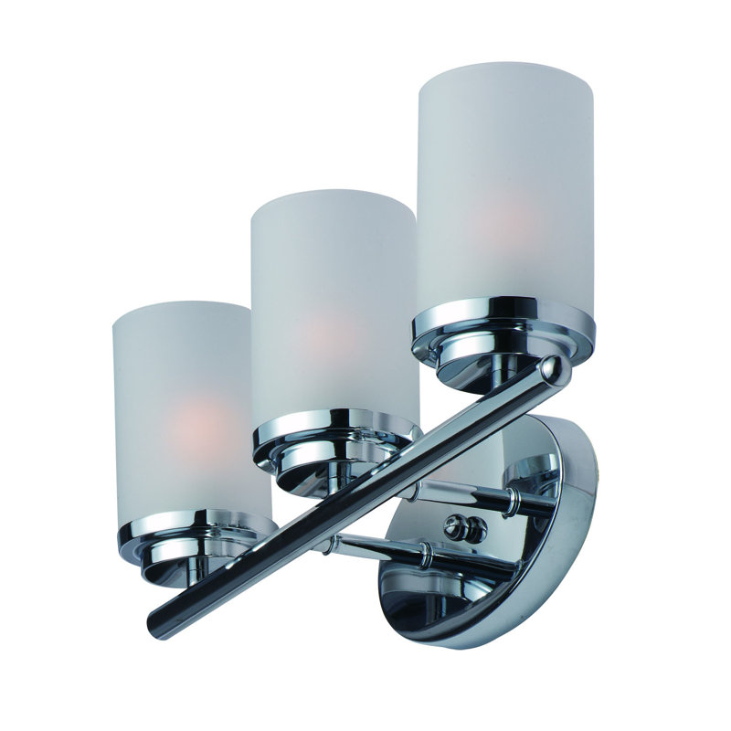 Éclairage de salle de bain à intensité variable 3 lumières Kaiyanna, Chrome poli