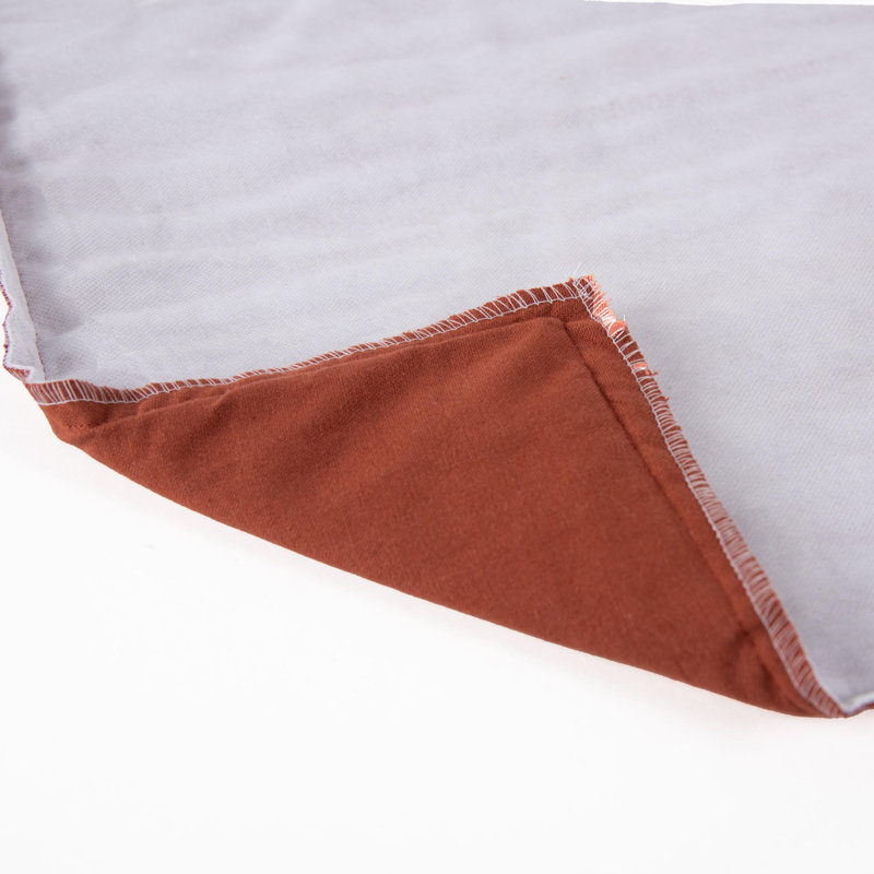 Coussin 100% coton, Rouge, Mélange de duvet