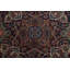 Tapis unique en laine noué à la main style Kashan des années 1900 de 10 pi 10 po x 17 pi 6 po rouge Caleah