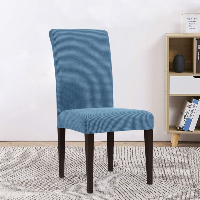 Box Cushion Slipcover, Denim Blue