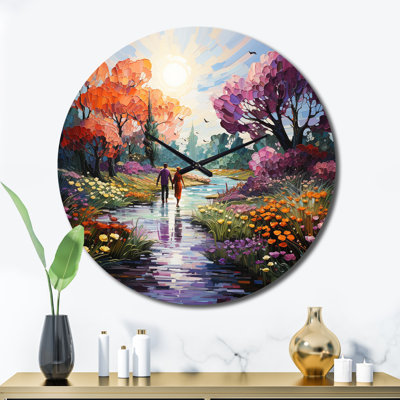 Crady - Horloge murale paysage romantique