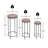Alexis Round Ceramic Top Plant Stand Set