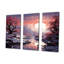 «Kawaii Winter Landscape Sunrise I», ensemble d'art sur toile-107761789-107761791