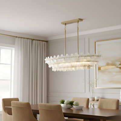 Wright 5-Light Brushed Gold Island Light