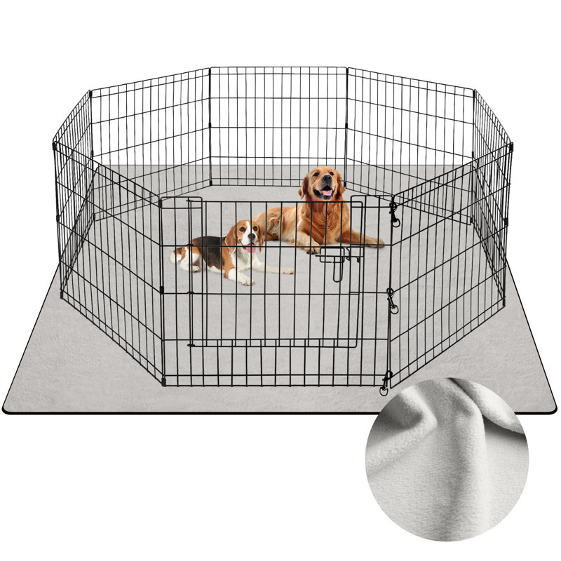 48" x 66'' Eco-Friendly Large Dog Pee Pads, Modern Mat For Muti-cdog, Light Grey