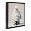 «Funny Bear with Scooter», toile encadrée flottante grise par RB-879989417-879989421
