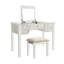 Ensemble coiffeuse avec tabouret et miroir Salyer-535590351