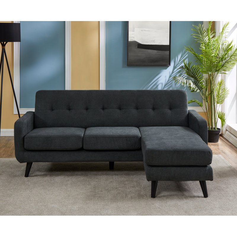 Bever Modular Corner Sofa, Dark Grey, Right Hand Facing