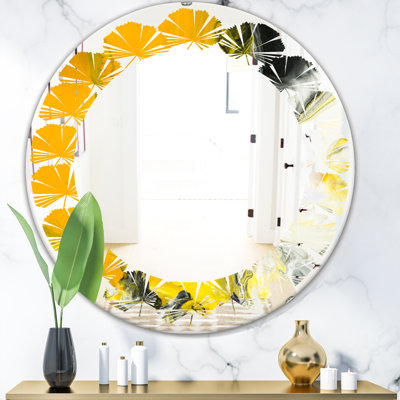 Miroir mural sans cadre Midnight at the Lake II Amethyst and Leaves Coastal