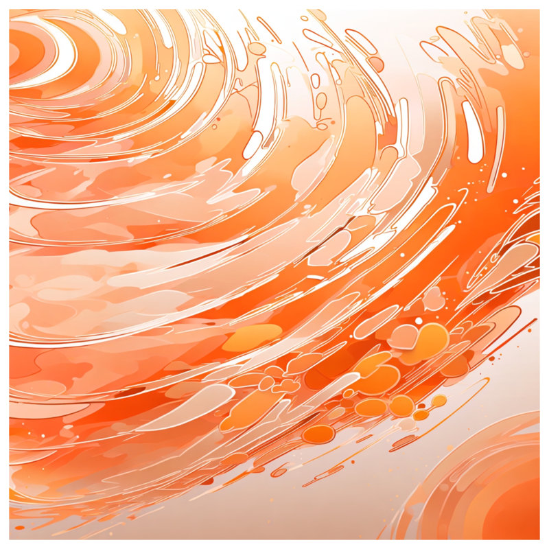 Orange Swirl Abstract Comforter, Queen