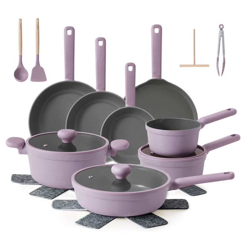 Ensemble de batterie de cuisine SENSARTE, 15 pièces, non toxique, antiadhésif, sans PFOA et sans SPFO