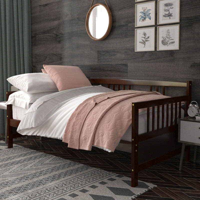 Kathey Solid Wood Daybed, Espresso