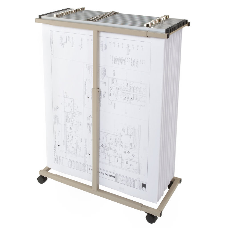 Centre de plan mobile de rangement vertical Brookside Design