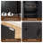 Rolling Kitchen Island With Drop Leaf, Trash Can Cabinet, Drawers And Storage, Black-1691817911