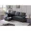 Upholstered Pull Out Sectional Sofa With Chaise-1742809744