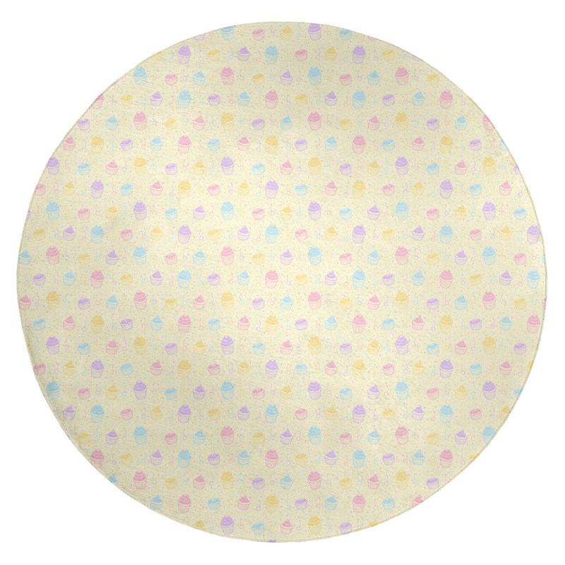 Chenille Indoor Rug, Round 5'