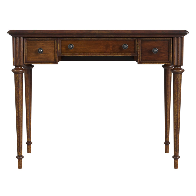 Edmund 38" Writing Desk with Storage, Light Cherry
