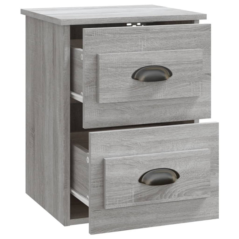 ClassicLiving Wall-Mounted Bedside Cabinet 41.5X36x53cm, Grey Sonoma, Individual