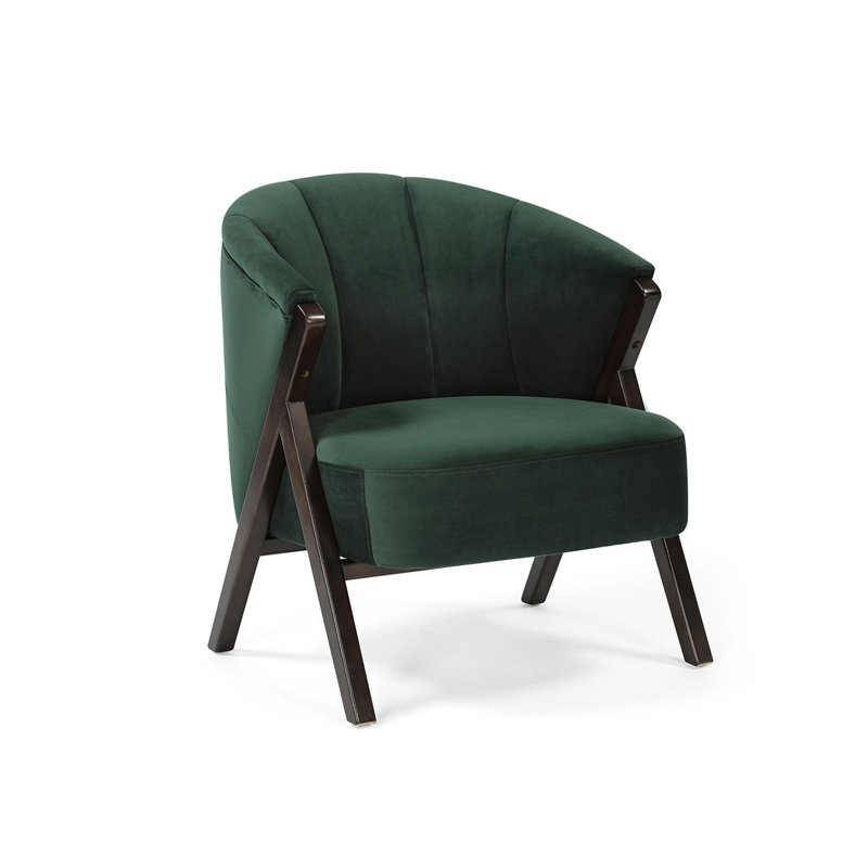 Nico Occasional Chair, Dark Green Velvet