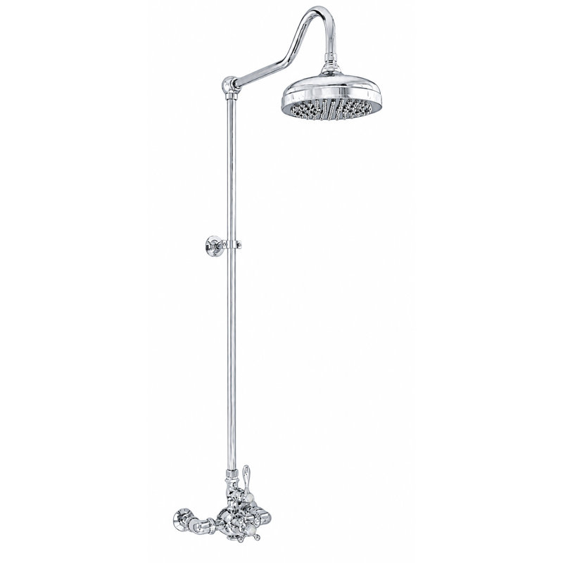 Système de douche thermostatique Exposed de Strom Living P0901C, Chrome