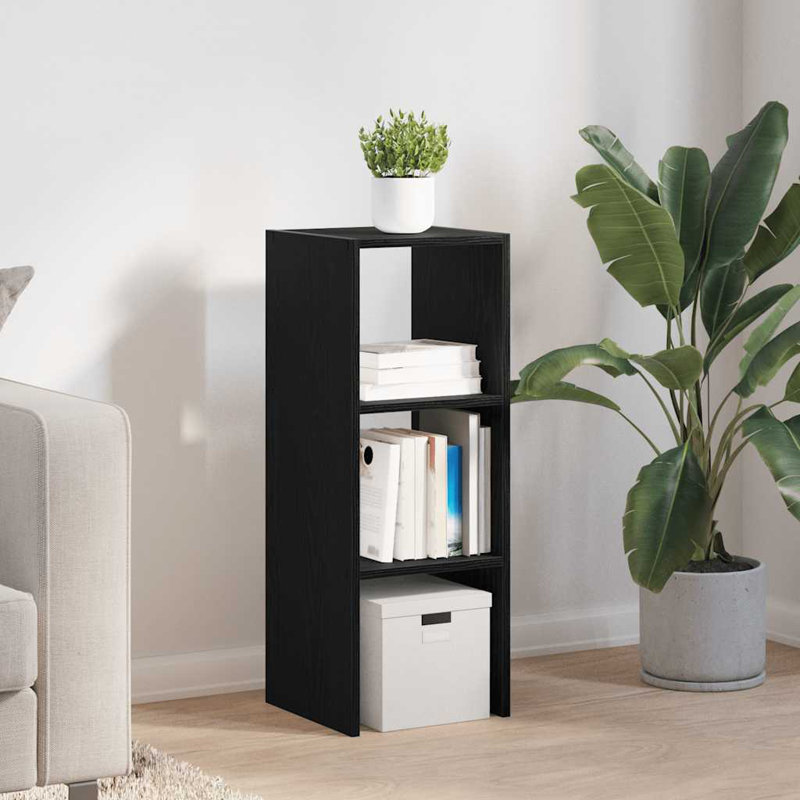 Rubeena 80cm H x 30cm W Bookcase, Black Oak