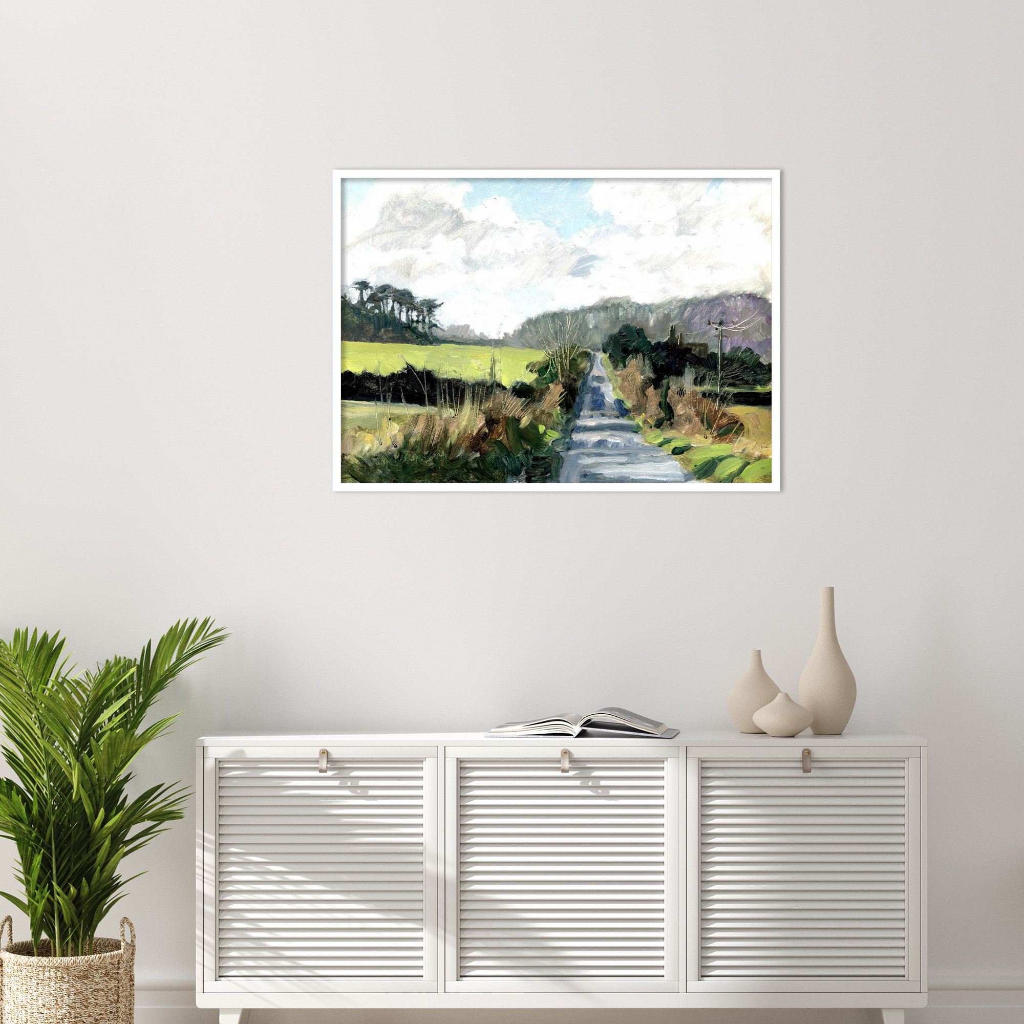 Ripple Lane by Metcalfe Clive, White, 30" H x 41" W x 1" D