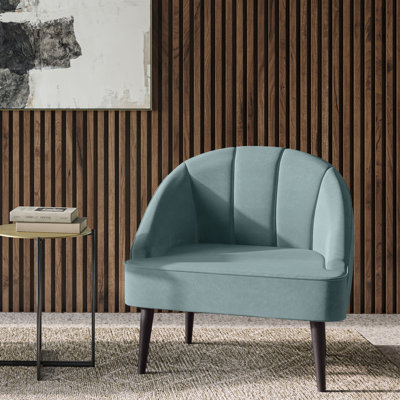 Fauteuil d'appoint contemporain en velours l 33 po Harrah