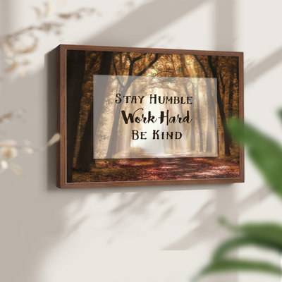 Restez humble - reproduction encadrée