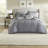 Luxury 10 Piece Bedding Sets, Polyester Jacquard Grey For Home