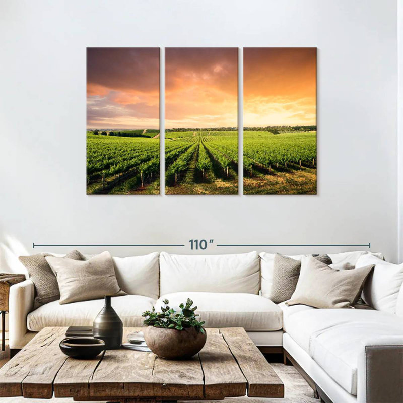 Alvord Vineyard Sunset Horizon, H 48 po x l 74 po