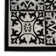 Minvydas Aloha  Geometric Black White Indoor/Outdoor Area Rug