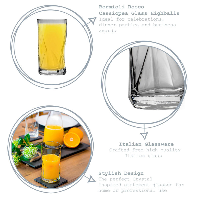 Cassiopea Highball Glasses - 480ml, 4