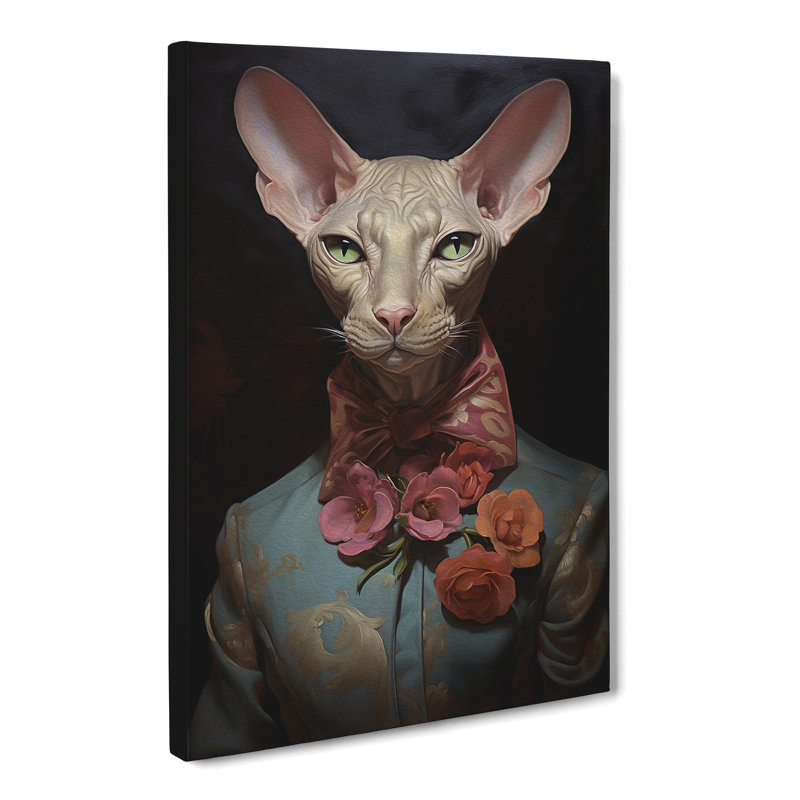 Sphynx Cat Orphism - Wrapped Canvas Print, 76cm H x 50cm W x 3cm D