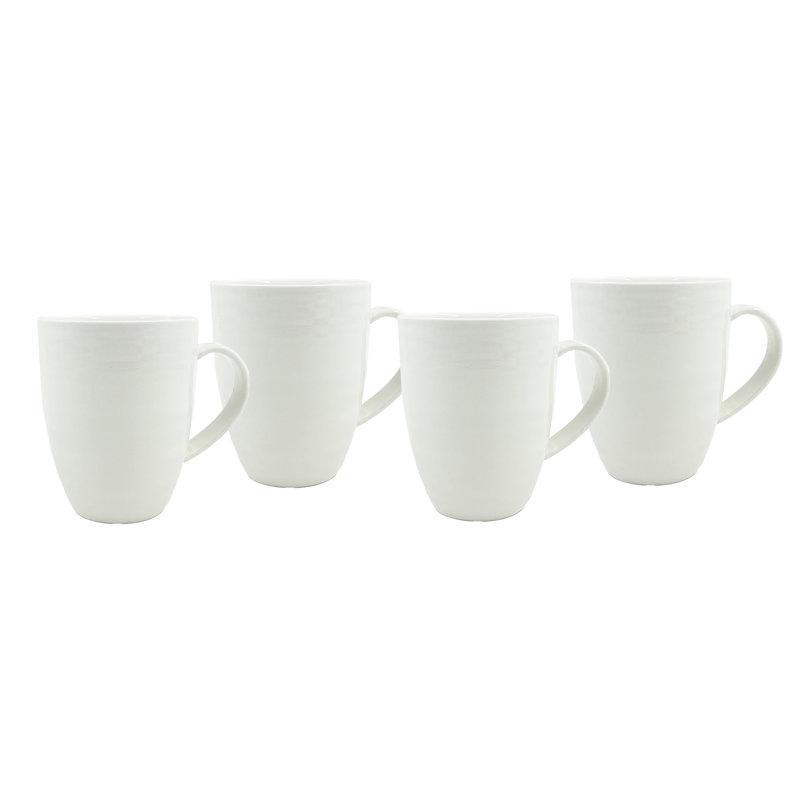 Tasse à café en porcelaine 16 oz Canvas Home de Daniel Smith, Ivoire brillant