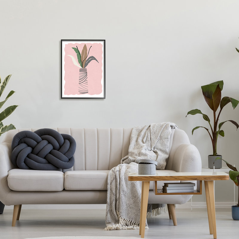 «Tropical Calathea Vines», art abstrait moderne sur toile tendue par Daniela Santiago, H 16 po x l 20 po