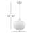 Collina 1-Light Dimmable Globe Glass Pendant-66203351