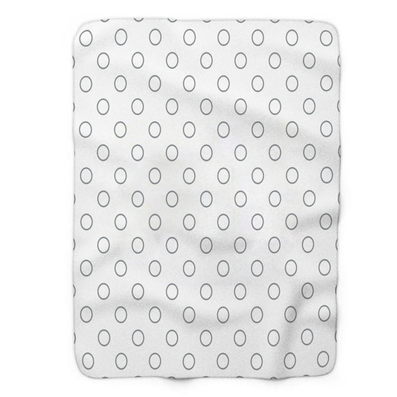 Style à pois - couverture sherpa de qualité supérieure 1 pièce, L 60 po x L 80 po