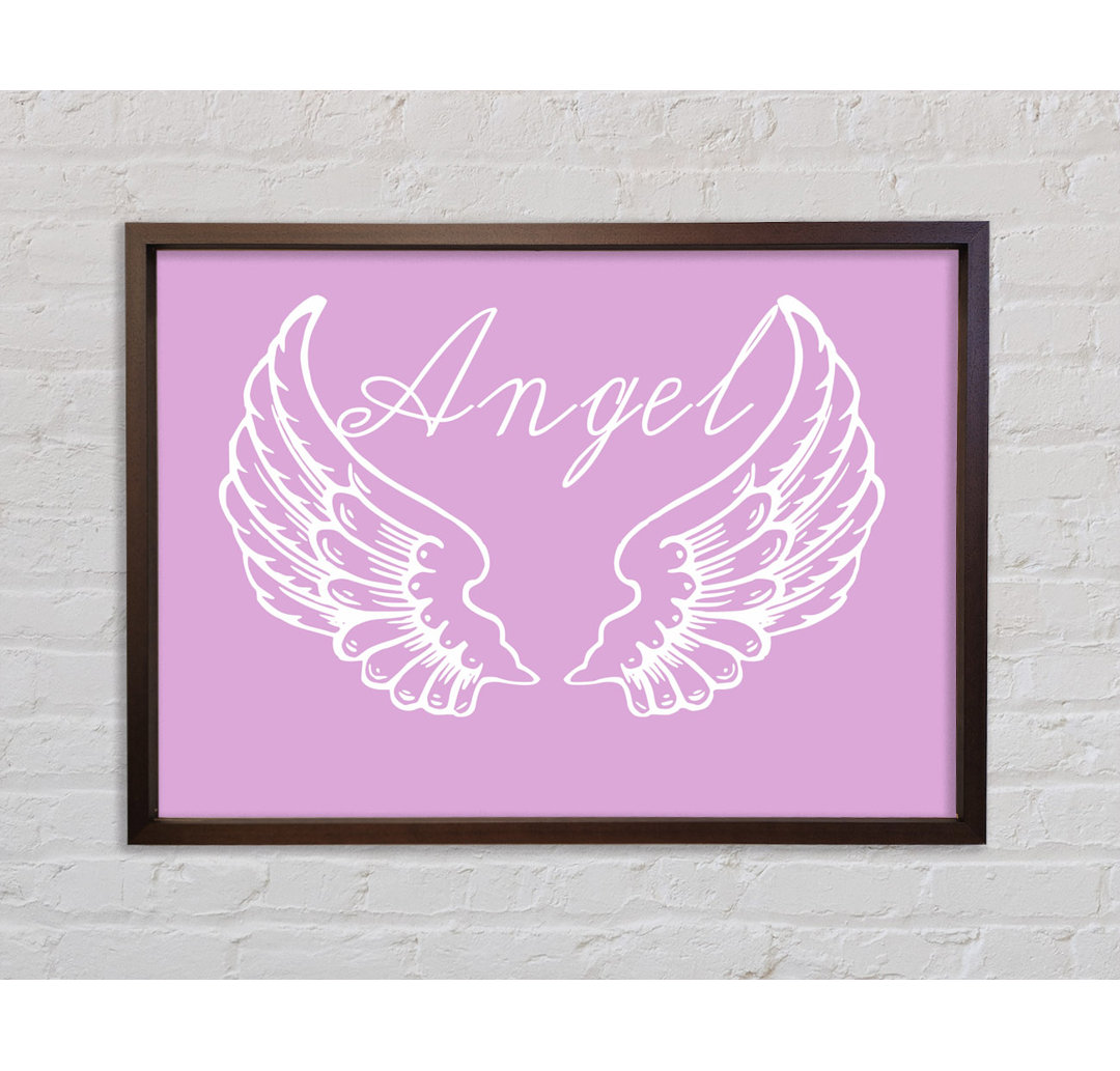 Angel Wings 4 Pink Gerahmter Druck