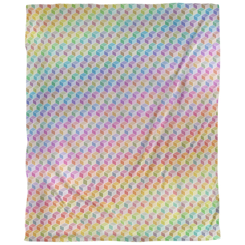 Fabric, Spun Polyester, 60" L x 36" W, Pink/Green/Yellow