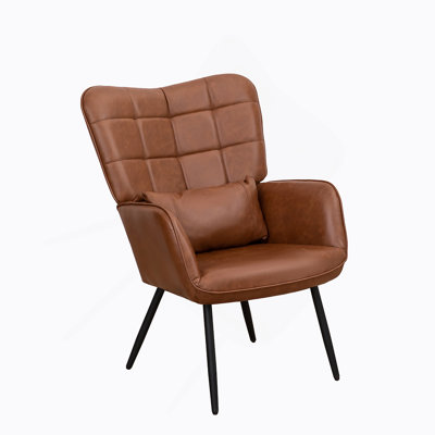 Comfortable Modern Armchair with Sturdy Metal Legs and Soft Padding for Various Rooms