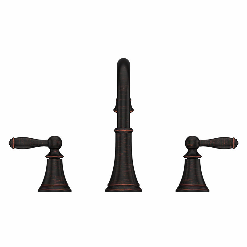 Tuscan Bronze Courant 8-Inch Widespread Bathroom Faucet