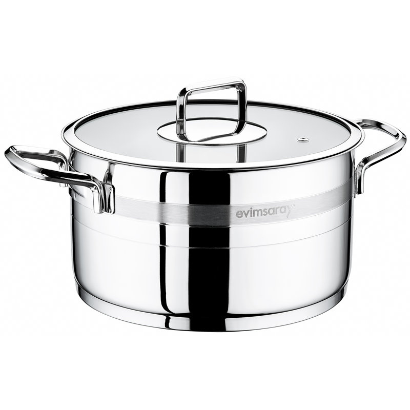 Belfry Kitchen Gus Stainless Steel Standard Pot, 24 cm