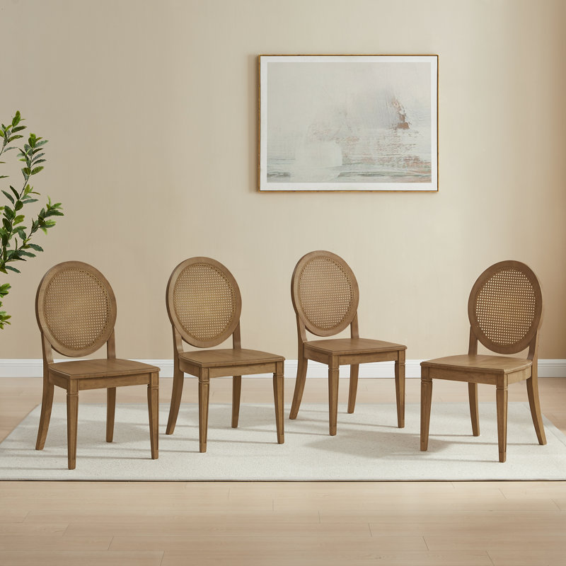 Ensemble de chaises de salle à manger à dossier canné 4 pièces Jacolyn