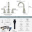 Robinet pour salle de bain à poignée double Modern-123058424