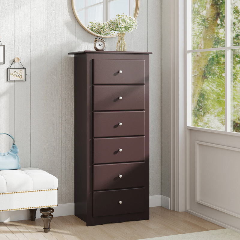 Commode 6 tiroirs, Brun