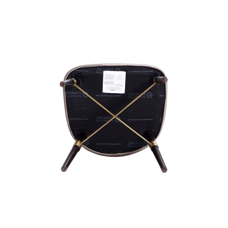 Strine Velvet And Leatherette Side Chair Dining Chair, 2