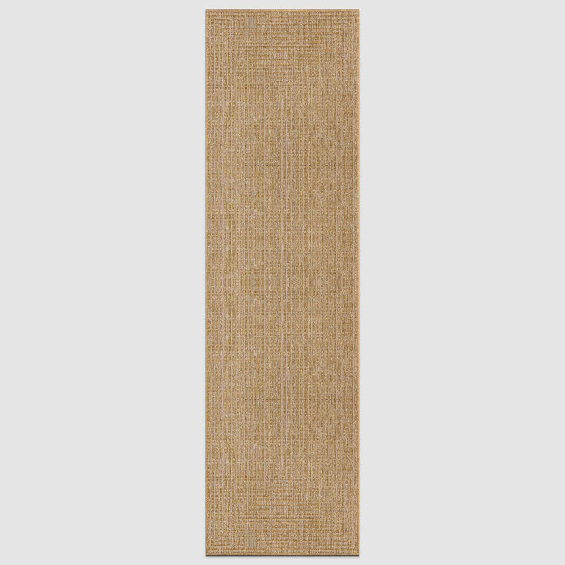 Distressed Frame Reversible Jute-Look Indoor/Outdoor Rug, Runner 2' x 7'