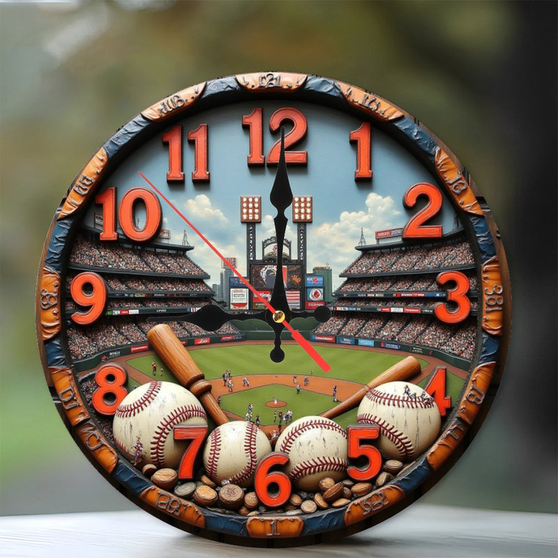 Baseball Stadium Wall Clock， Unique Design